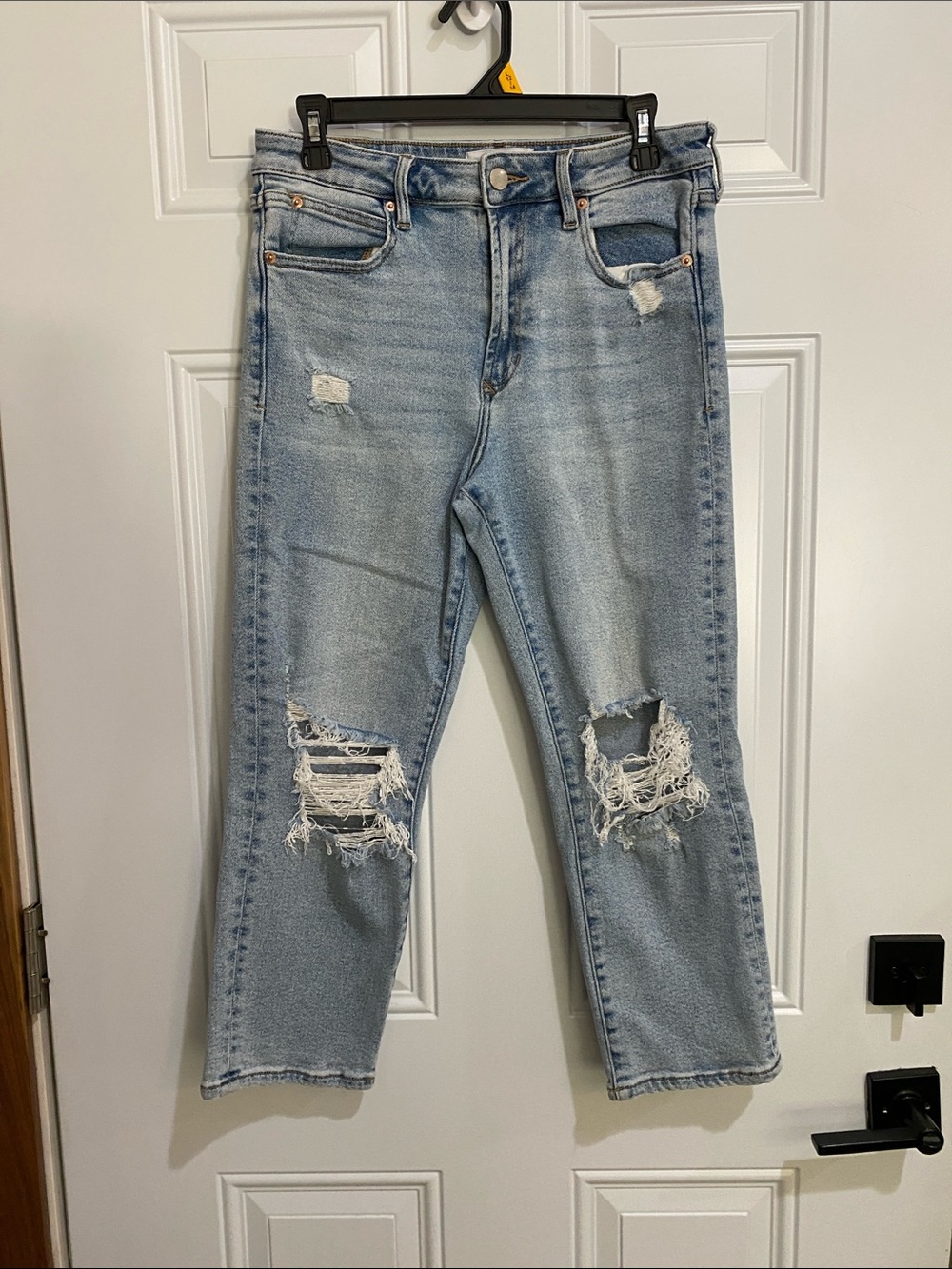 Dear John Light Blue Distressed Cropped Jeans